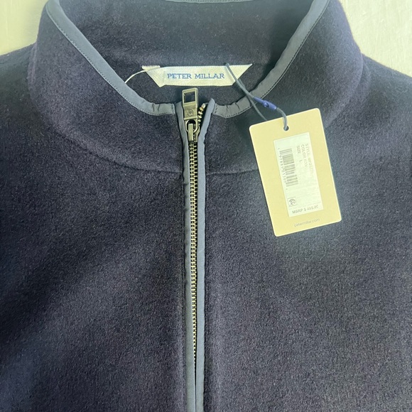 Peter Millar Full Zip Crown Flex Fleece Vest 100% Merino Wool Brand new NWT L - Picture 9 of 16